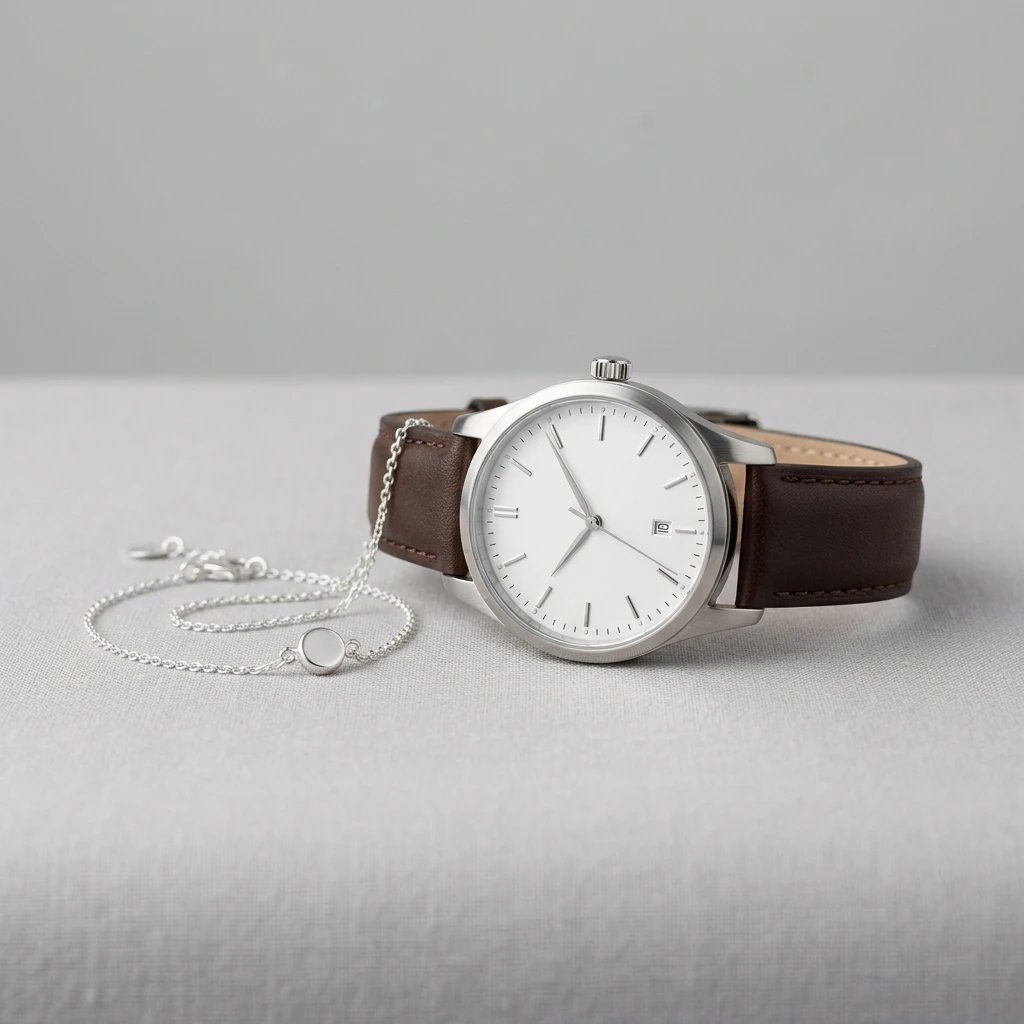 Montre élégante bracelet acier